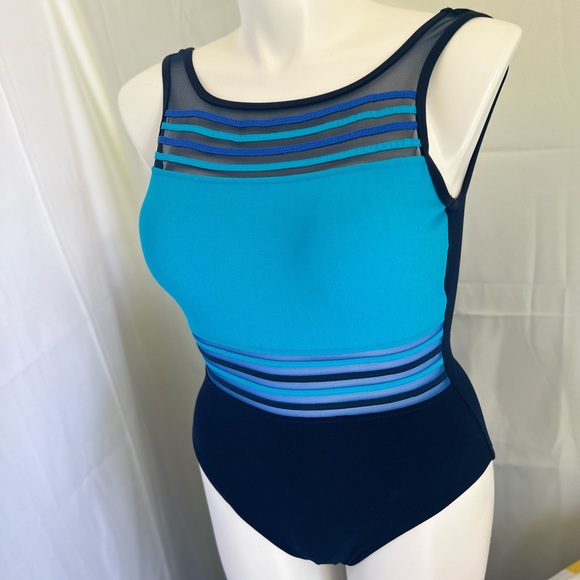 Blue One-Piece Swim Wear - Picture 2 of 3